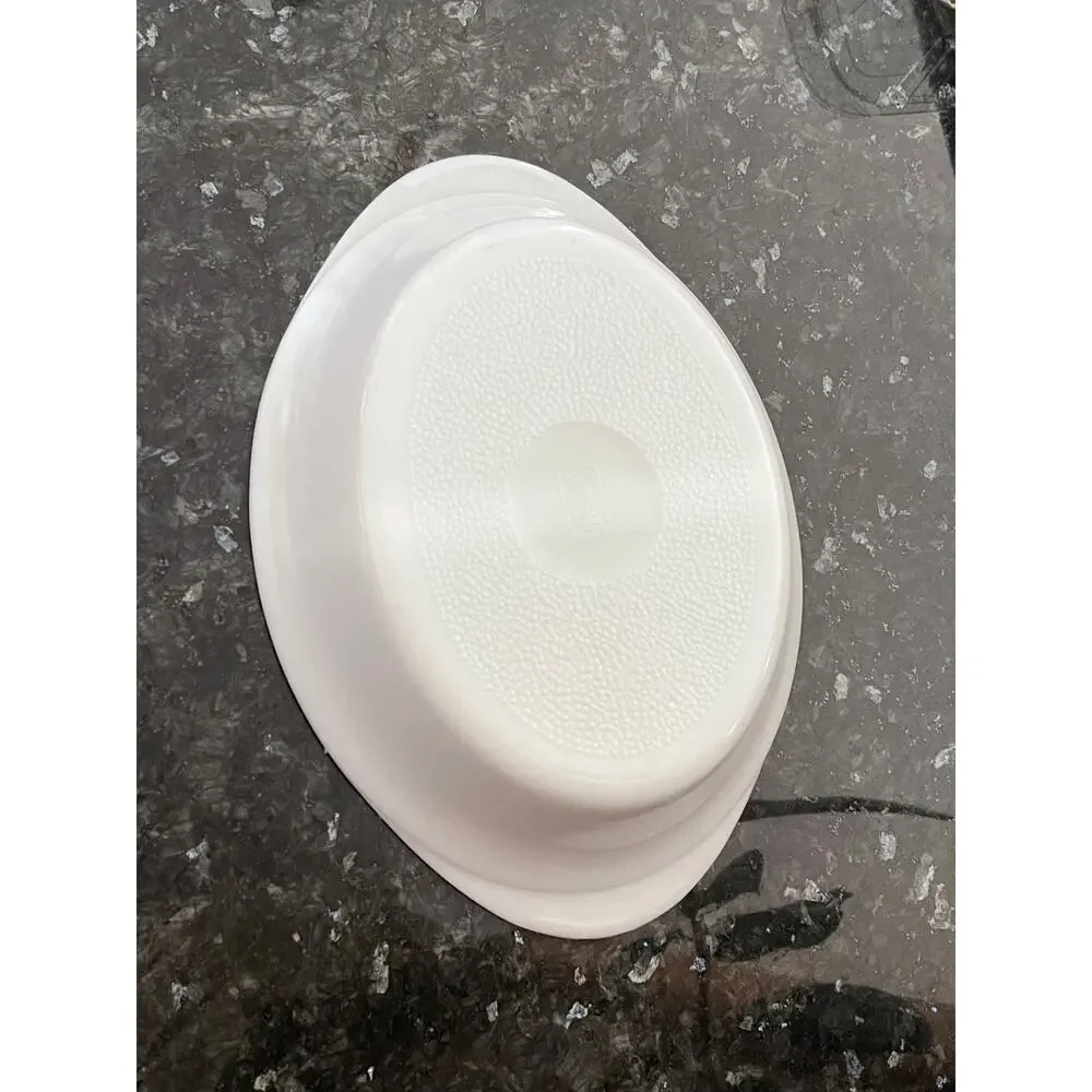 White Glasbake Divided Casserole
